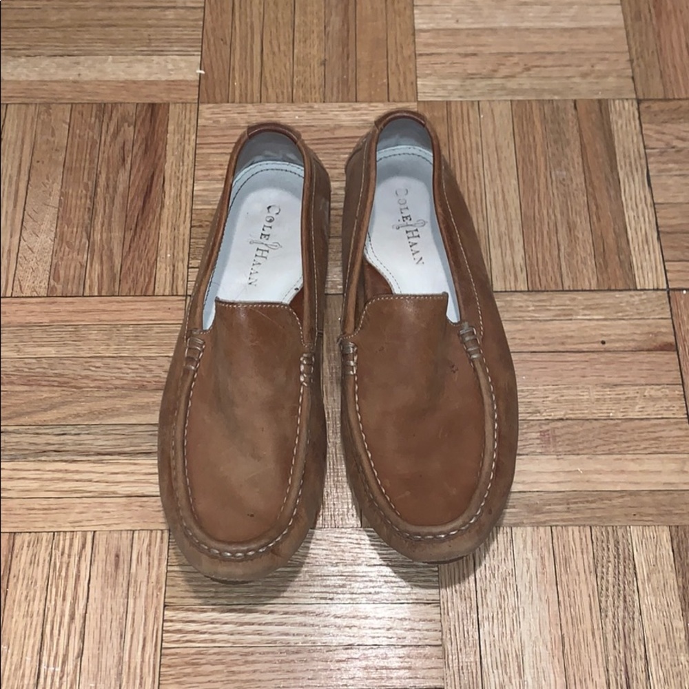 Cole Haan tan loafers